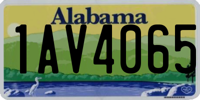 AL license plate 1AV4065