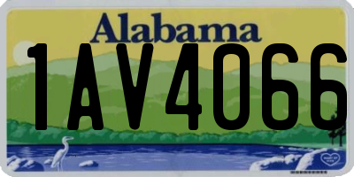 AL license plate 1AV4066