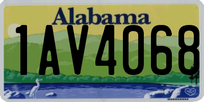 AL license plate 1AV4068