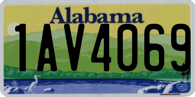 AL license plate 1AV4069