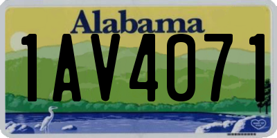 AL license plate 1AV4071