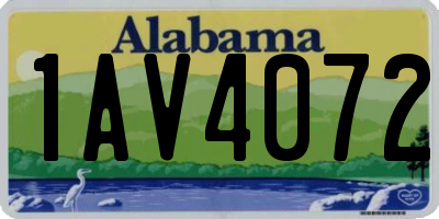 AL license plate 1AV4072