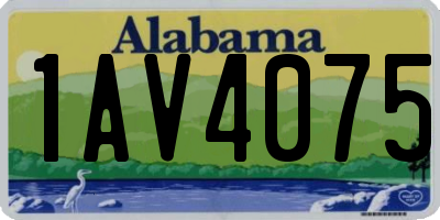 AL license plate 1AV4075
