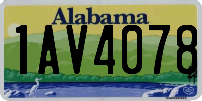 AL license plate 1AV4078