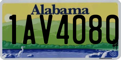 AL license plate 1AV4080