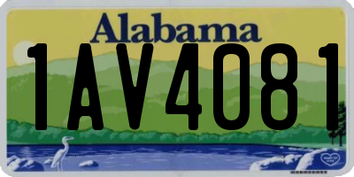 AL license plate 1AV4081