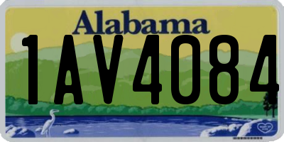 AL license plate 1AV4084