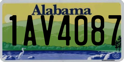 AL license plate 1AV4087