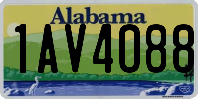 AL license plate 1AV4088