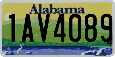 AL license plate 1AV4089