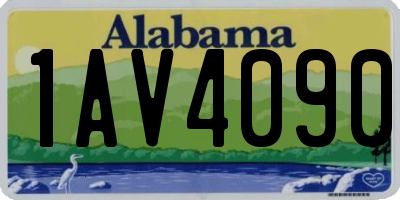 AL license plate 1AV4090