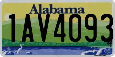AL license plate 1AV4093