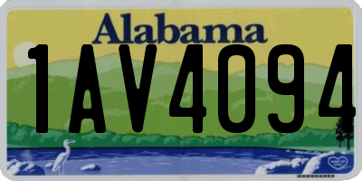 AL license plate 1AV4094
