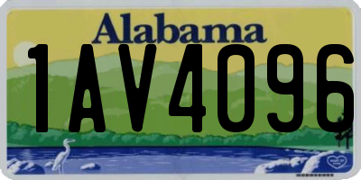 AL license plate 1AV4096