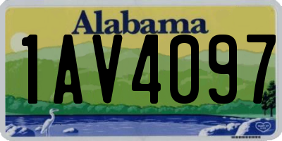 AL license plate 1AV4097