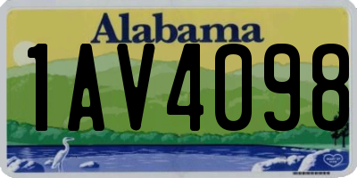 AL license plate 1AV4098