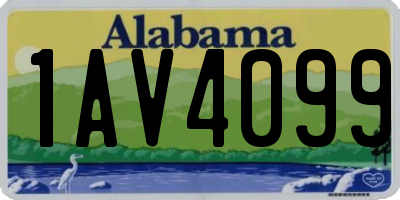 AL license plate 1AV4099
