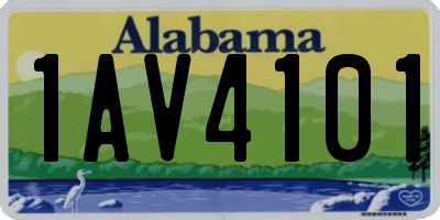 AL license plate 1AV4101