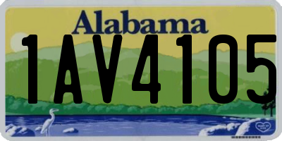 AL license plate 1AV4105