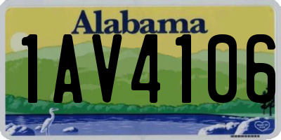 AL license plate 1AV4106