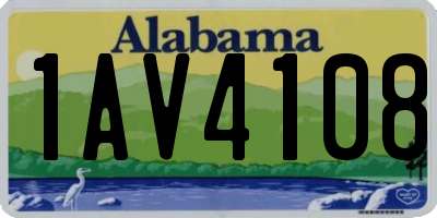 AL license plate 1AV4108