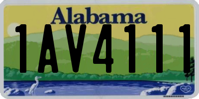 AL license plate 1AV4111