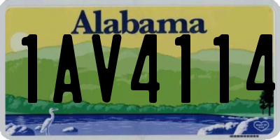 AL license plate 1AV4114