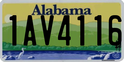 AL license plate 1AV4116