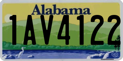 AL license plate 1AV4122