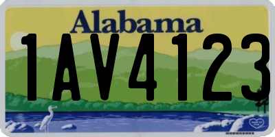 AL license plate 1AV4123