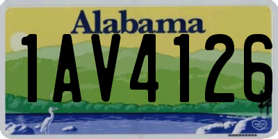 AL license plate 1AV4126