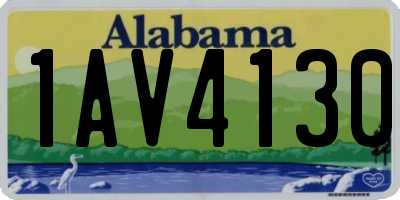 AL license plate 1AV4130