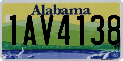 AL license plate 1AV4138