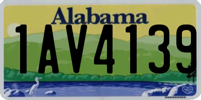 AL license plate 1AV4139