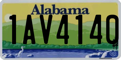 AL license plate 1AV4140