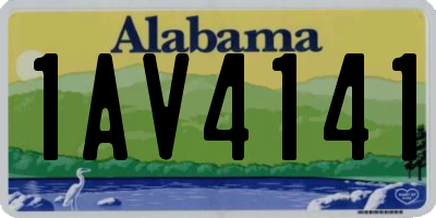 AL license plate 1AV4141