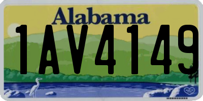 AL license plate 1AV4149