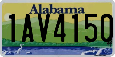 AL license plate 1AV4150