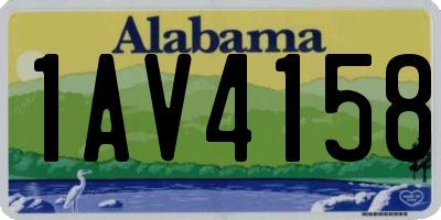 AL license plate 1AV4158