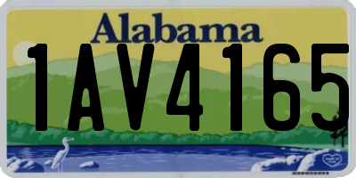 AL license plate 1AV4165
