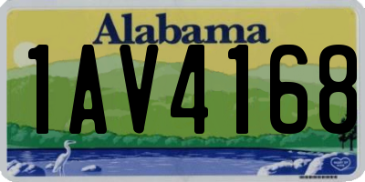 AL license plate 1AV4168