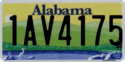AL license plate 1AV4175