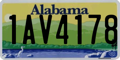 AL license plate 1AV4178