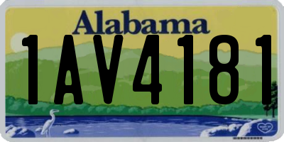 AL license plate 1AV4181
