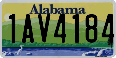 AL license plate 1AV4184