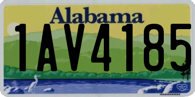 AL license plate 1AV4185