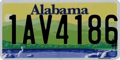 AL license plate 1AV4186