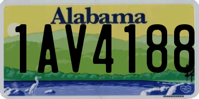 AL license plate 1AV4188