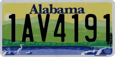 AL license plate 1AV4191