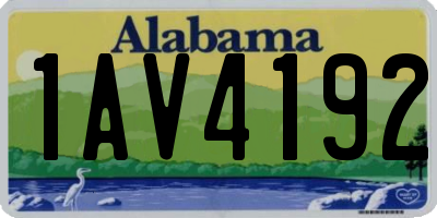 AL license plate 1AV4192